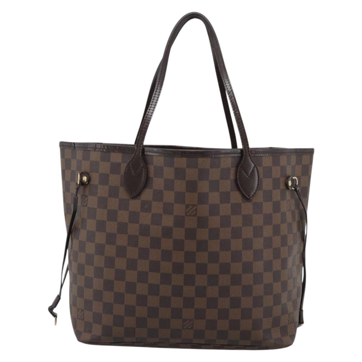 LOUIS VUITTON Damier Ebene Neverfull MM Tote Bag N51105 LV Auth 191519