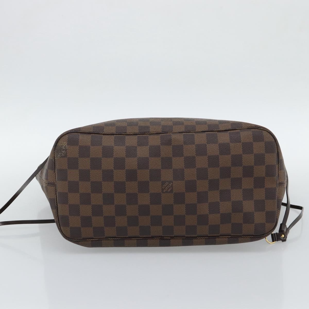 LOUIS VUITTON Damier Ebene Neverfull MM Tote Bag N51105 LV Auth 191519