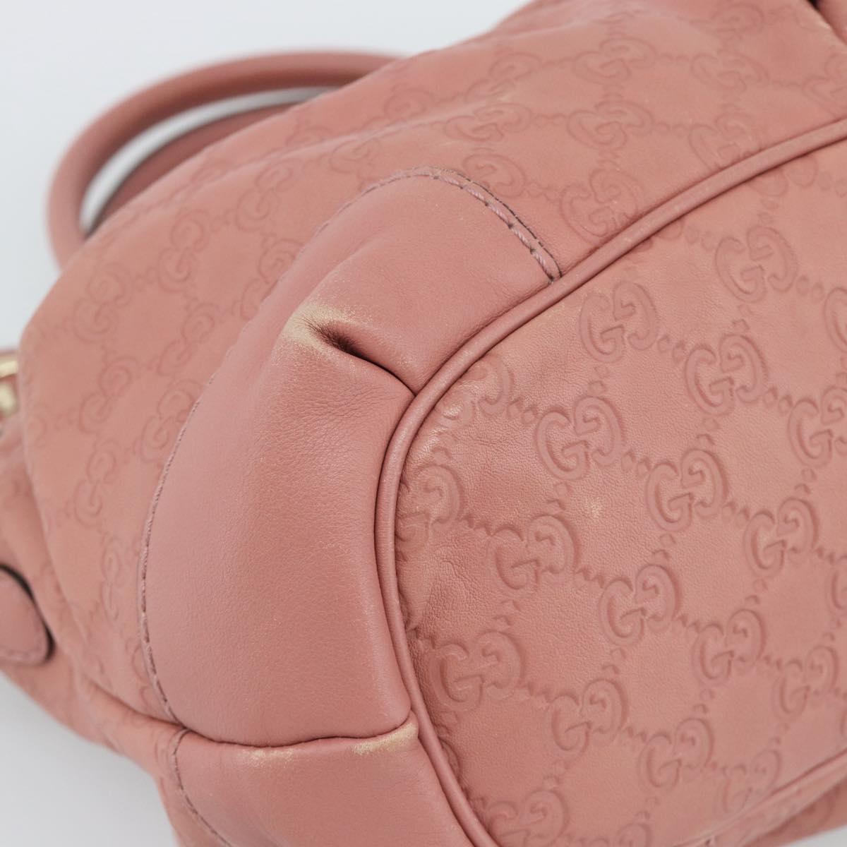 GUCCI GuccissimaGG Sukey Hand Bag Leather Pink Gold 247902 Auth 191520