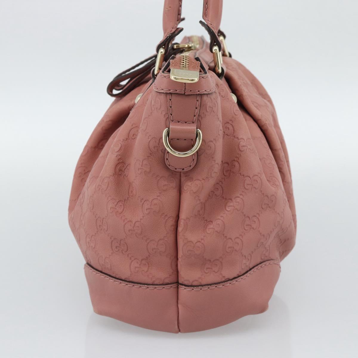 GUCCI GuccissimaGG Sukey Hand Bag Leather Pink Gold 247902 Auth 191520