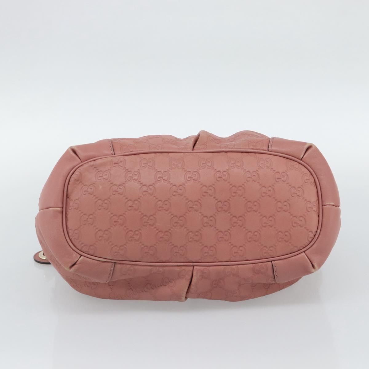 GUCCI GuccissimaGG Sukey Hand Bag Leather Pink Gold 247902 Auth 191520