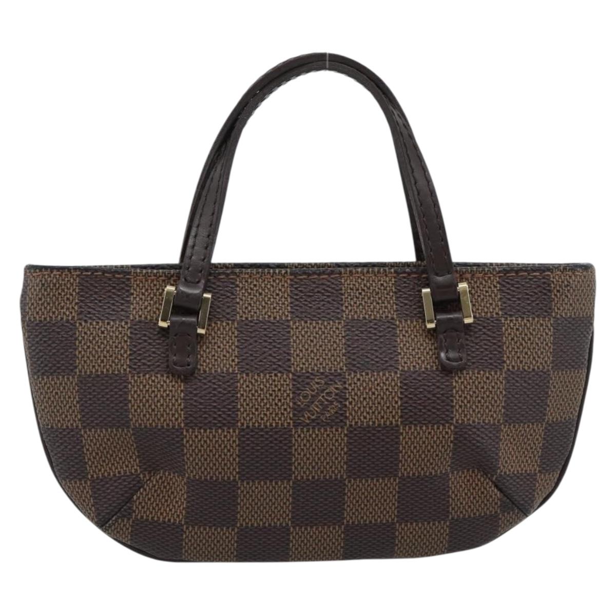 LOUIS VUITTON Damier Ebene Manosque GM Pouch N51120 LV Auth 191521A