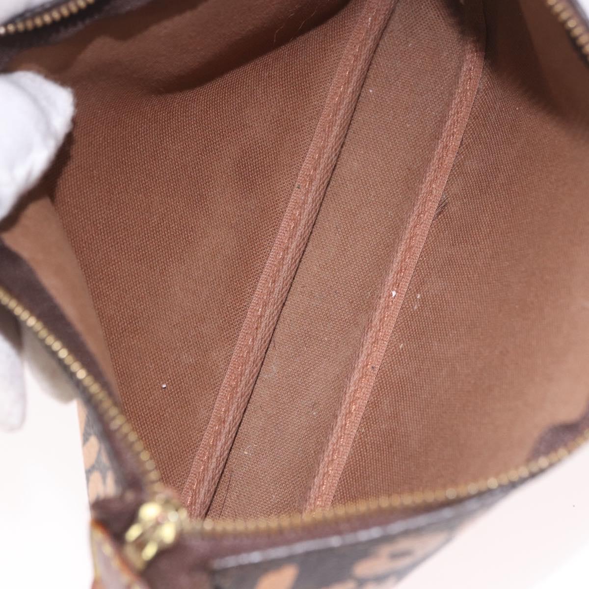 LOUIS VUITTON Monogram Graffiti Pochette Accessoires Orange M92193 Auth 191523