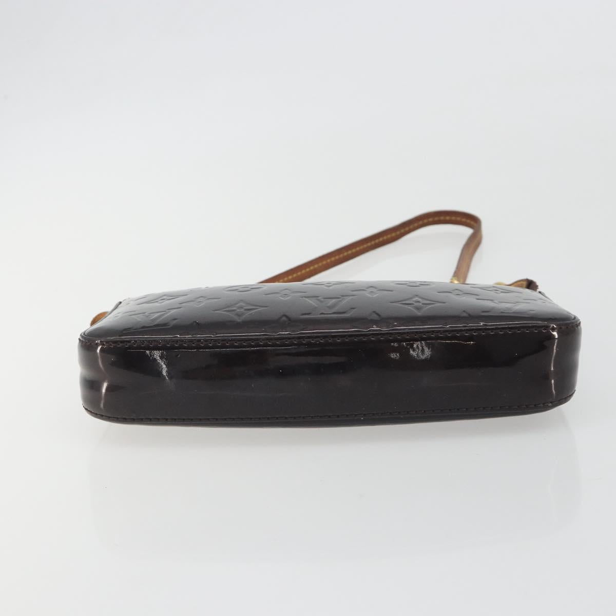 LOUIS VUITTON Monogram Vernis Pochette Pouch Amarante M91576 LV Auth 191524