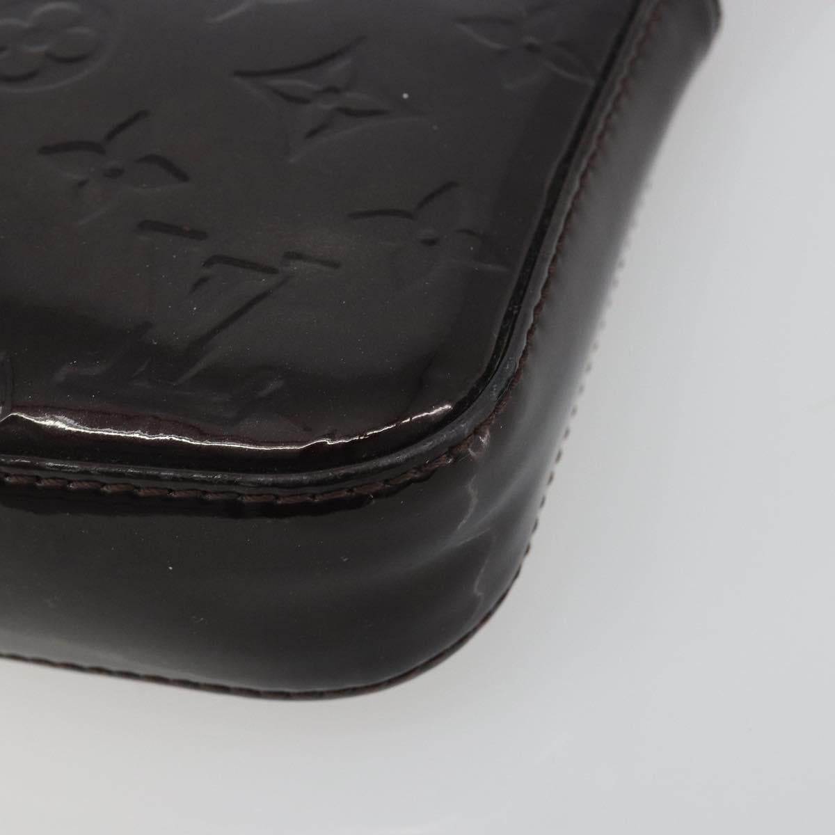 LOUIS VUITTON Monogram Vernis Pochette Pouch Amarante M91576 LV Auth 191524
