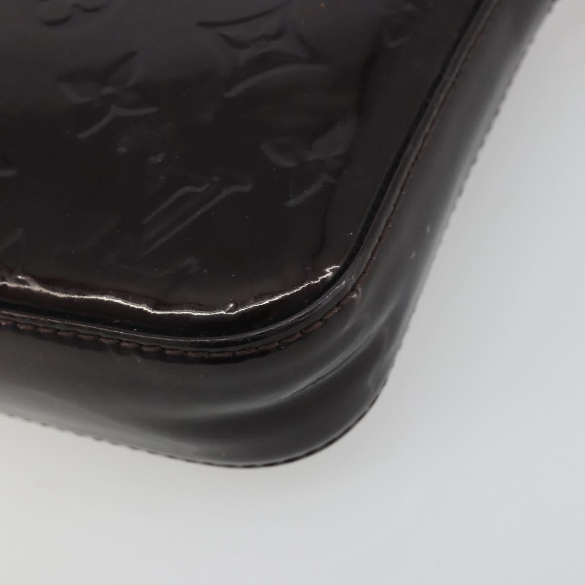 LOUIS VUITTON Monogram Vernis Pochette Pouch Amarante M91576 LV Auth 191524