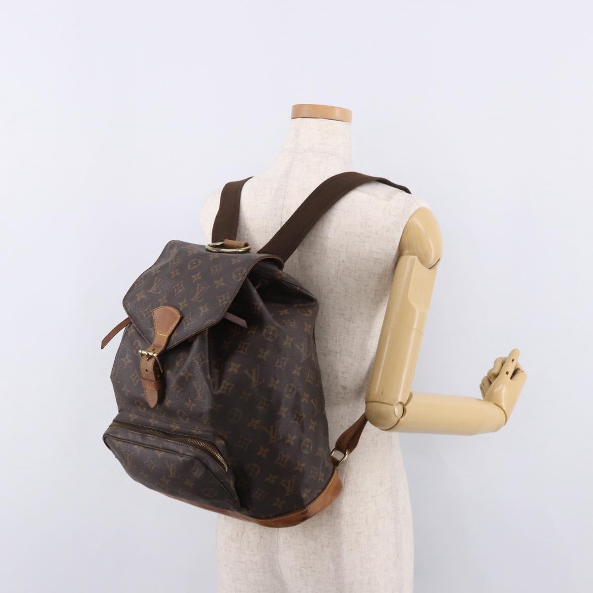 LOUIS VUITTON Monogram Montsouris GM Backpack M51135 LV Auth 191528