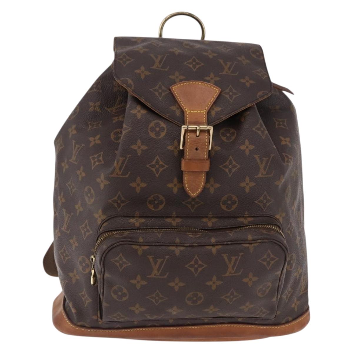 LOUIS VUITTON Monogram Montsouris GM Backpack M51135 LV Auth 191528
