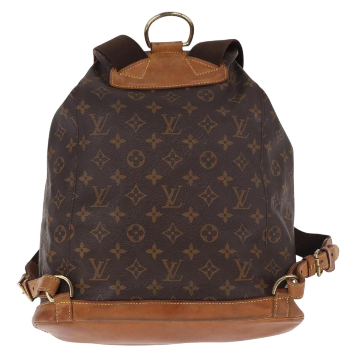 LOUIS VUITTON Monogram Montsouris GM Backpack M51135 LV Auth 191528