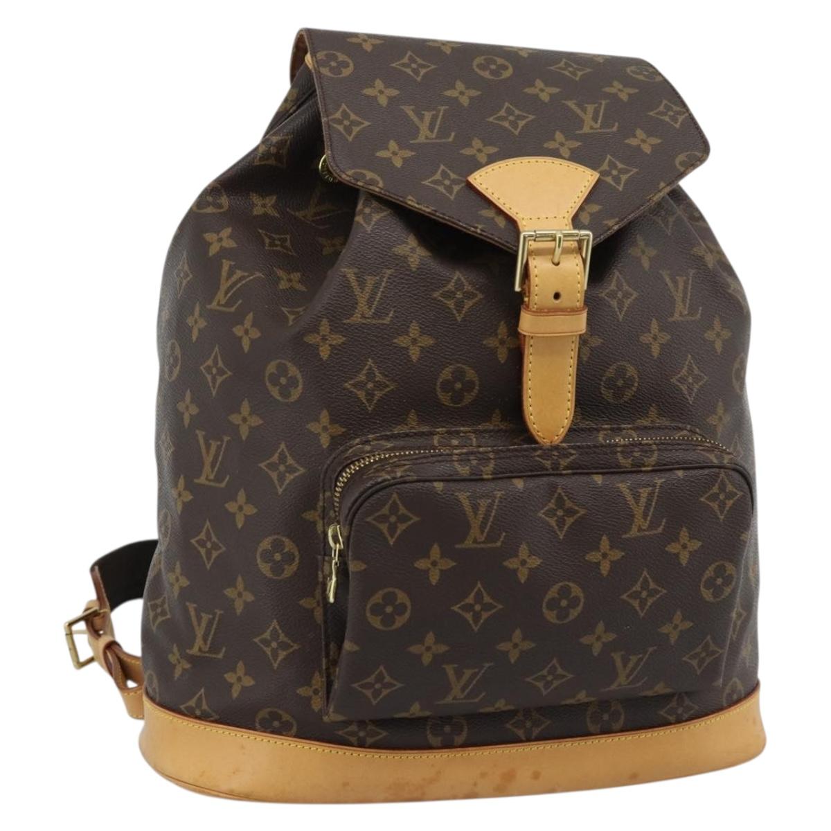 LOUIS VUITTON Monogram Montsouris GM Backpack M51135 LV Auth 191532
