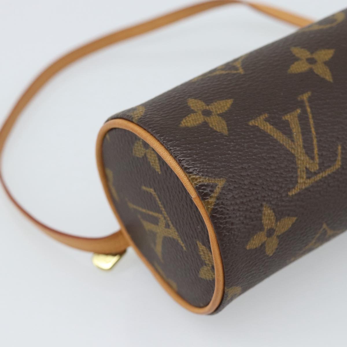 LOUIS VUITTON Monogram Papillon Pouch LV Auth 191536