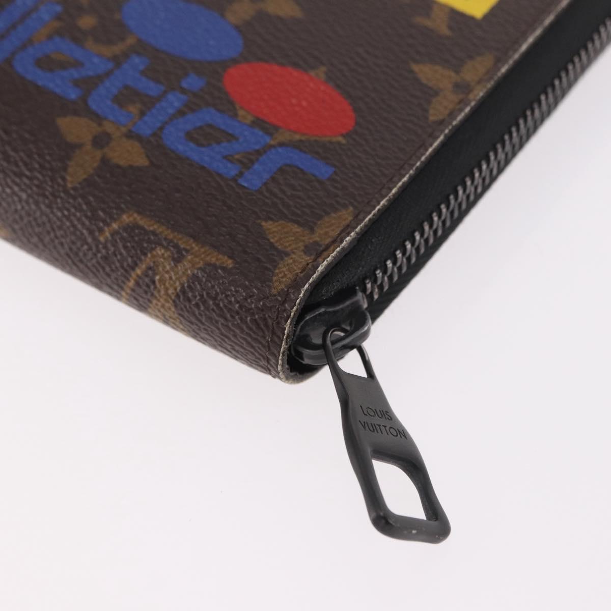 LOUIS VUITTON Monogram Logo Story Zippy Organizer Wallet M67826 LV Auth 191538M