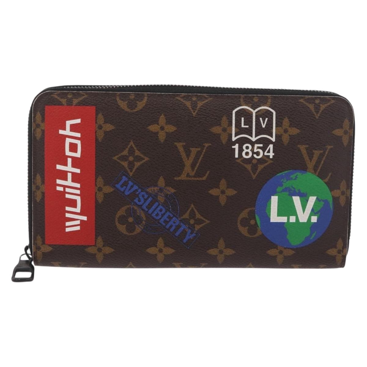 LOUIS VUITTON Monogram Logo Story Zippy Organizer Wallet M67826 LV Auth 191538M