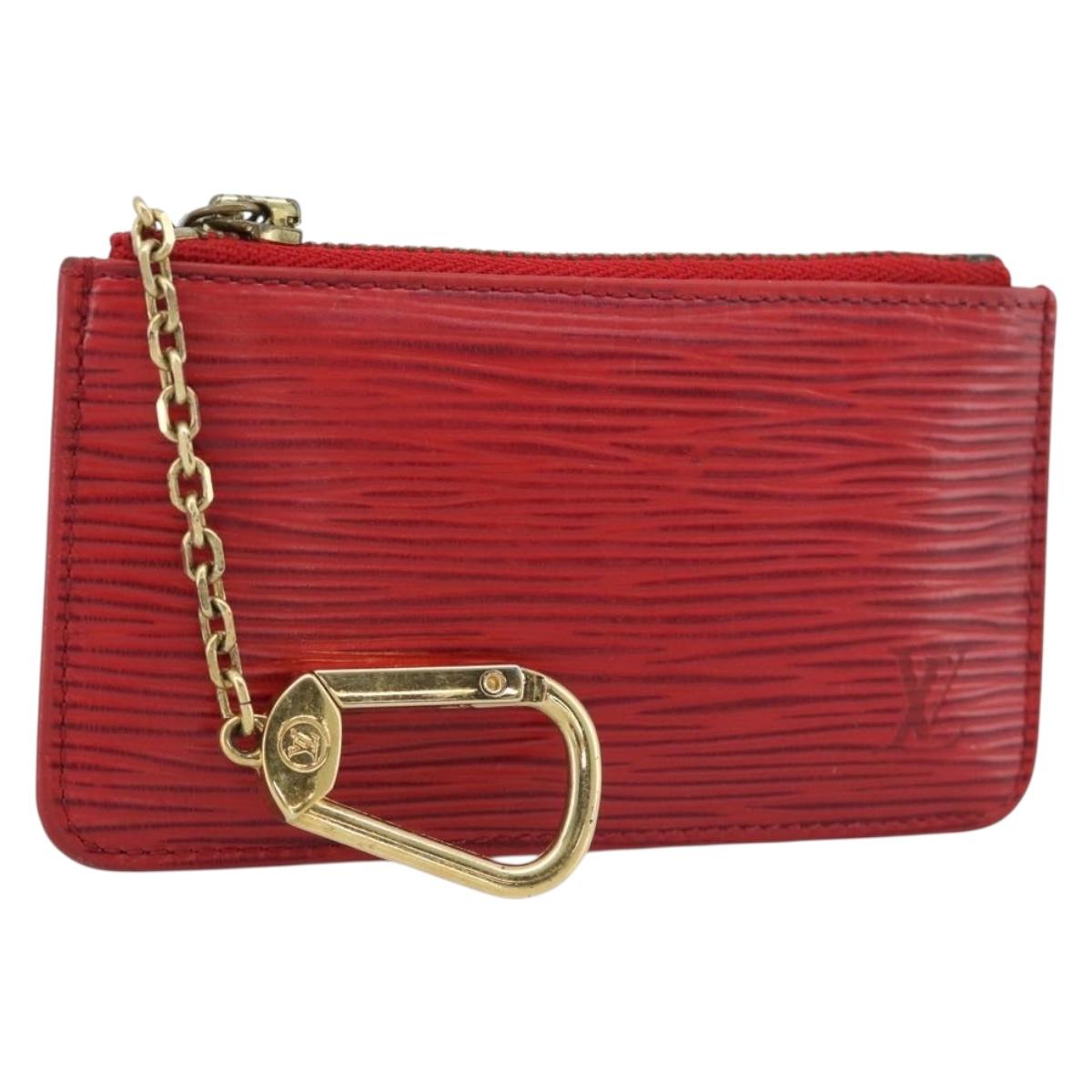 LOUIS VUITTON Epi Pochette Cles Coin Purse Red M63807 LV Auth 191541