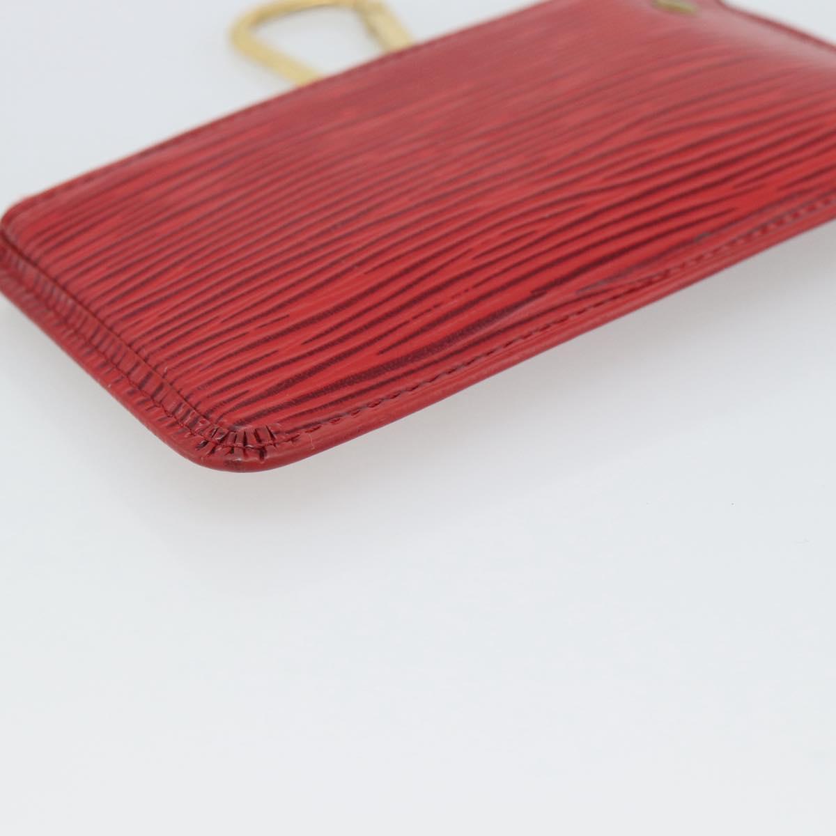 LOUIS VUITTON Epi Pochette Cles Coin Purse Red M63807 LV Auth 191541