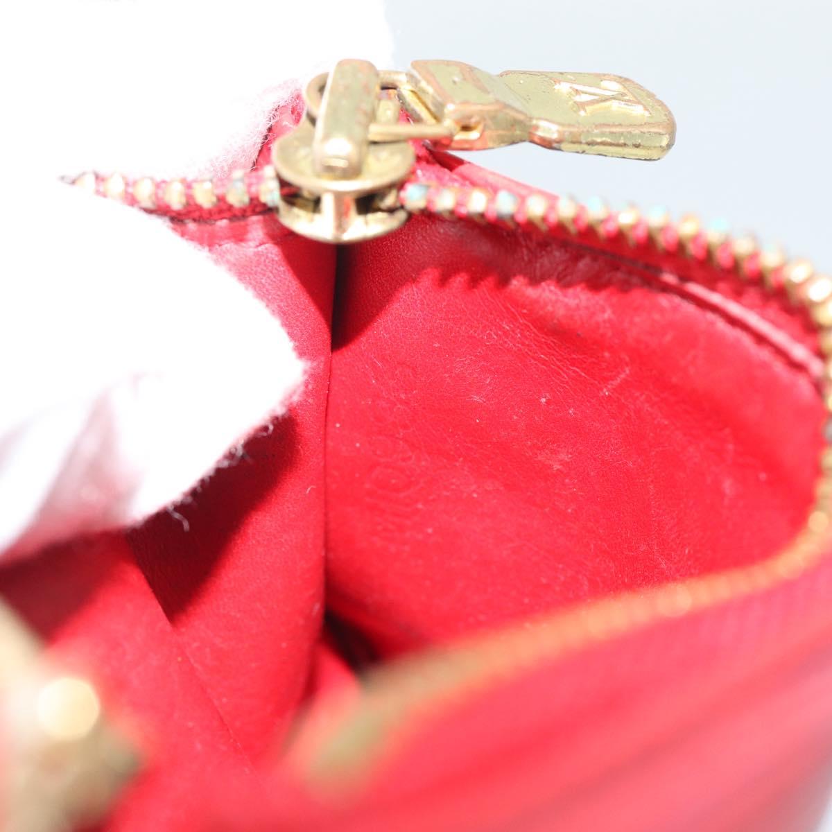 LOUIS VUITTON Epi Pochette Cles Coin Purse Red M63807 LV Auth 191541