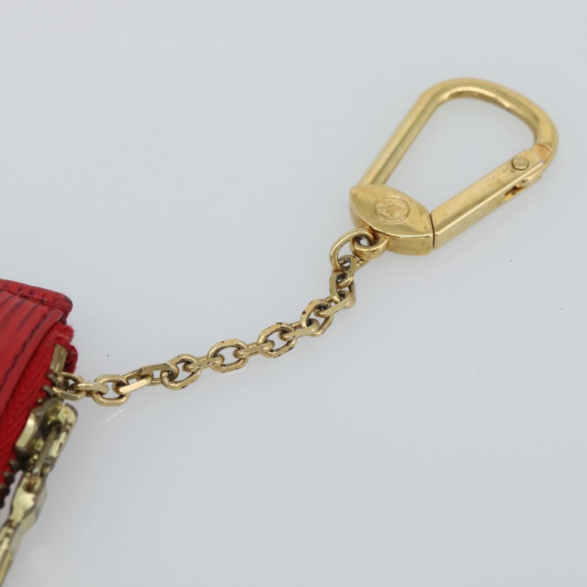 LOUIS VUITTON Epi Pochette Cles Coin Purse Red M63807 LV Auth 191541