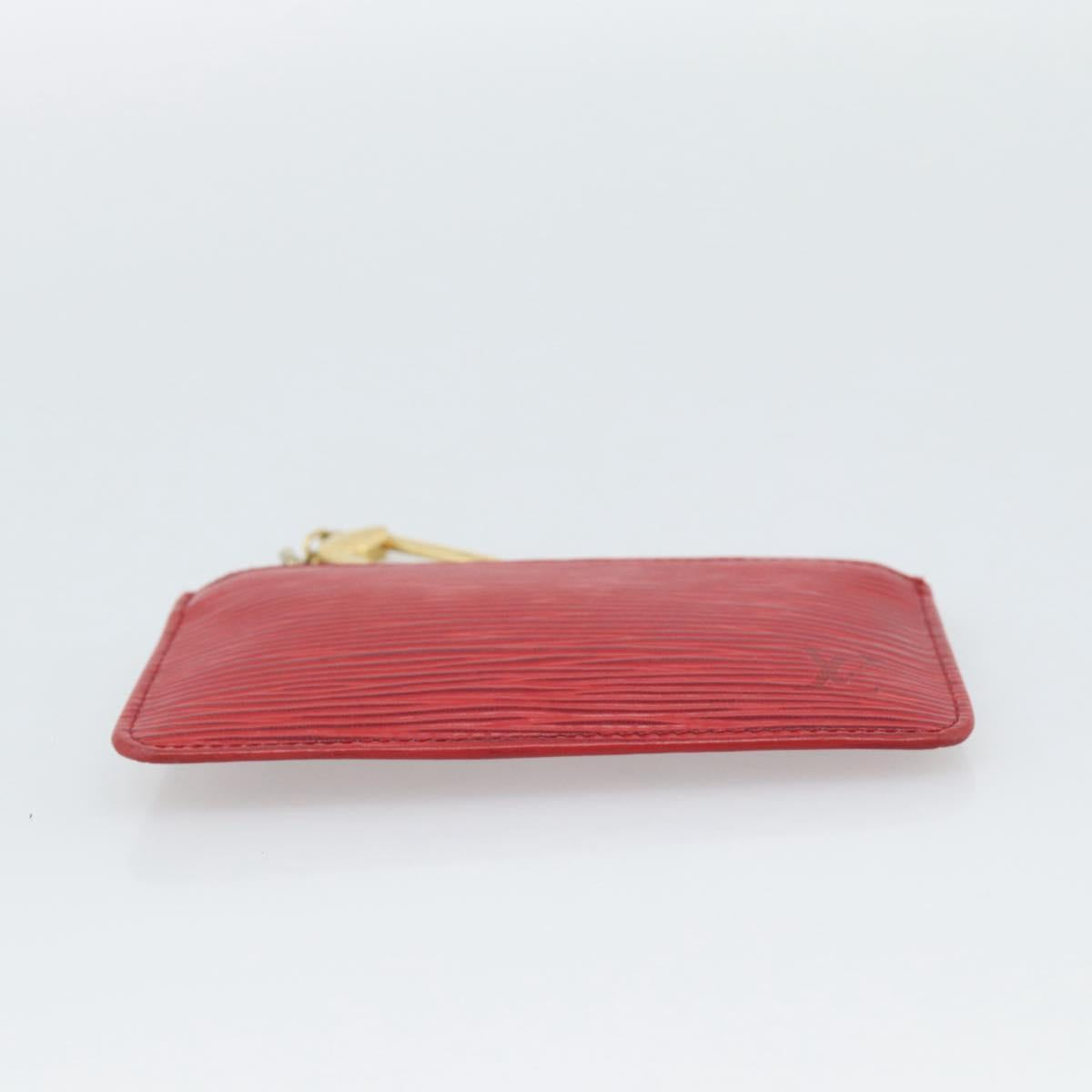 LOUIS VUITTON Epi Pochette Cles Coin Purse Red M63807 LV Auth 191541