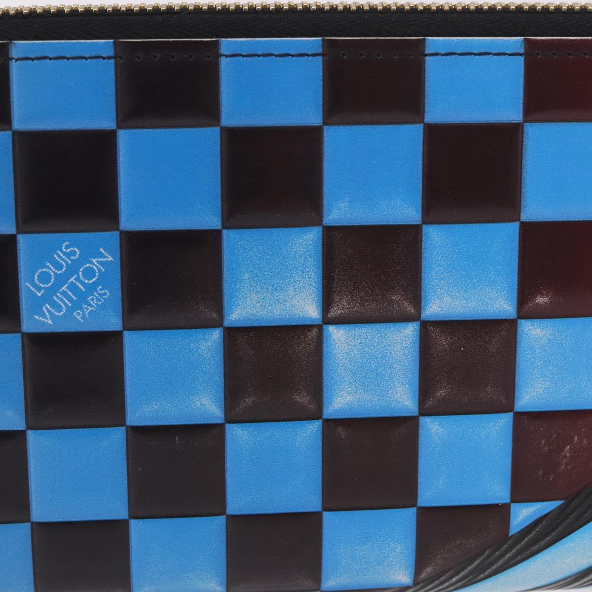 LOUIS VUITTON Epilase Zippy Wallet Long Wallet Blue Black M62268 LV Auth 191544M