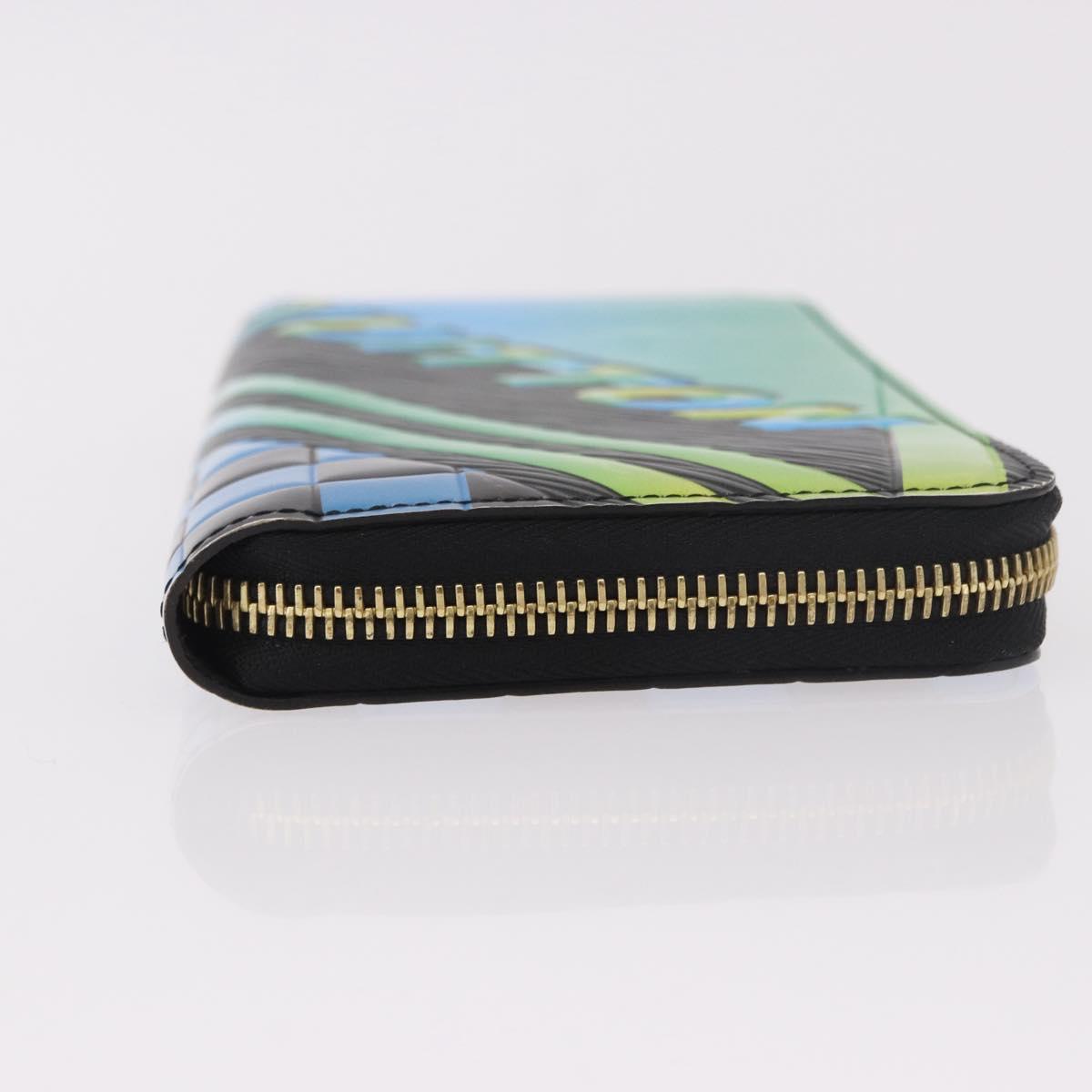 LOUIS VUITTON Epilase Zippy Wallet Long Wallet Blue Black M62268 LV Auth 191544M