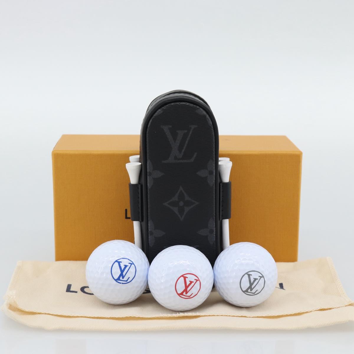 LOUIS VUITTON Monogram Eclipse Set golf Andrews Golf Ball GI0344 LV Auth 191545M