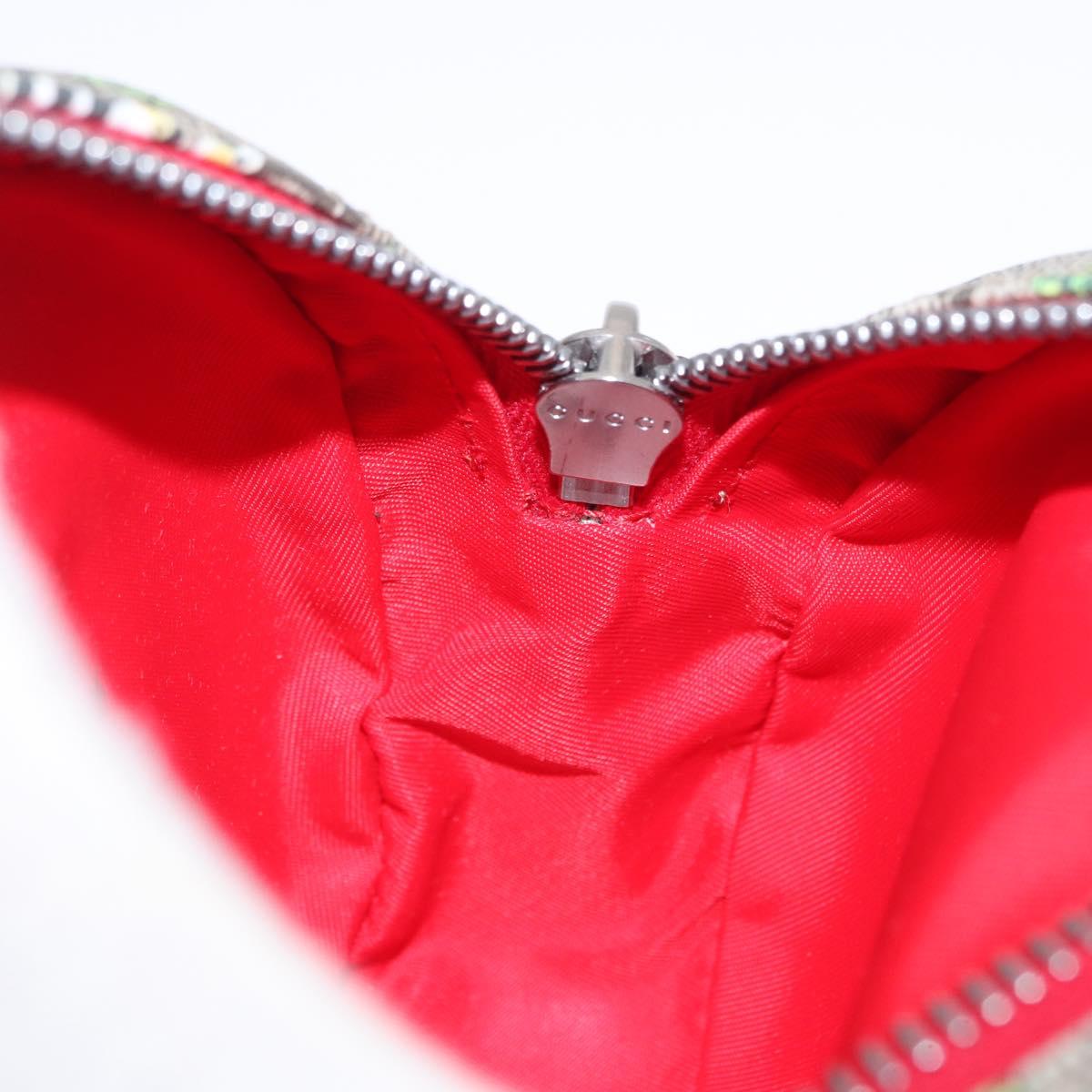 GUCCI Yuko Higuchi GG Supreme Waist Bag PVC Beige Silver 502330 Auth 191546M