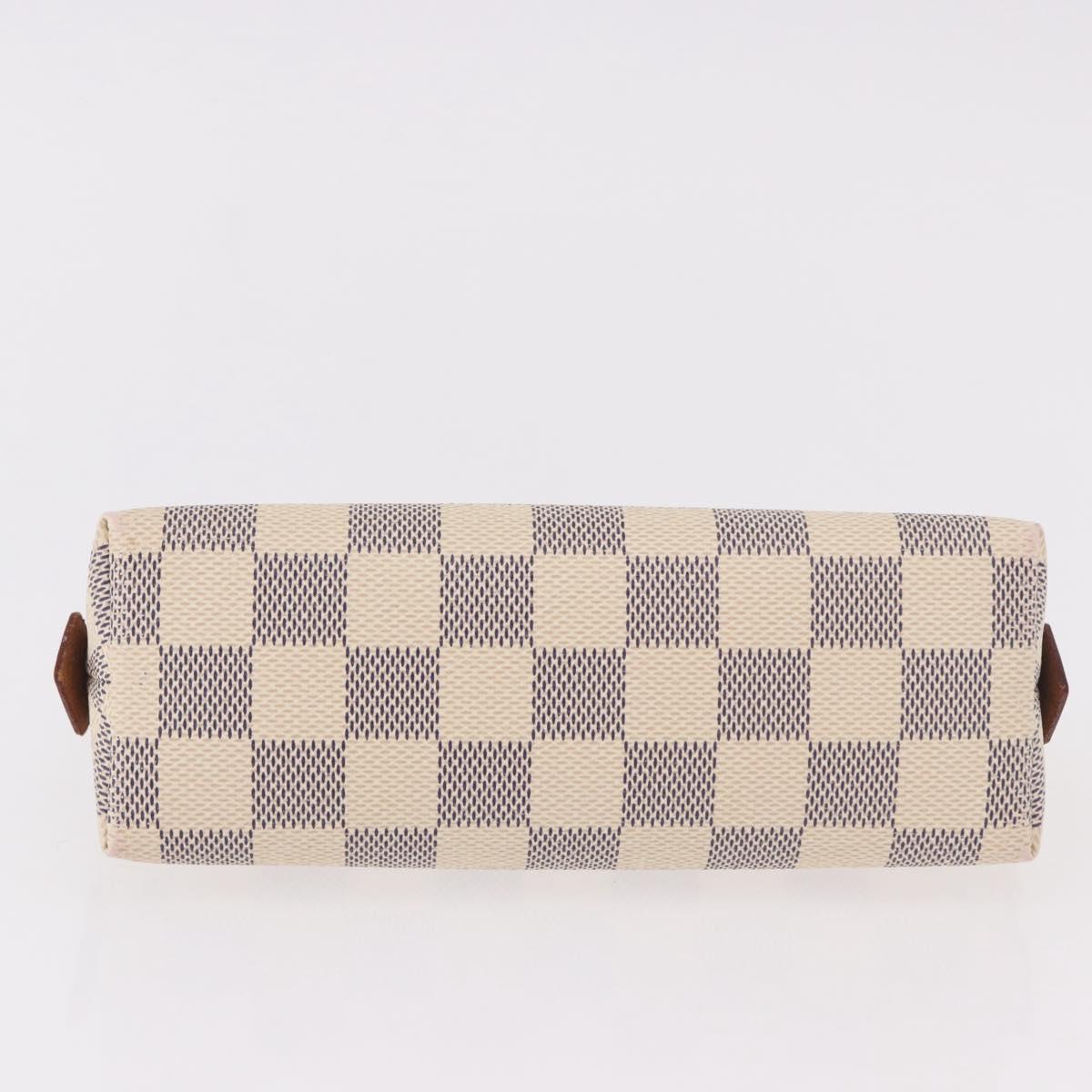 LOUIS VUITTON Damier Azur Pochette Cosmetic PM Pouch N60024 LV Auth 191553