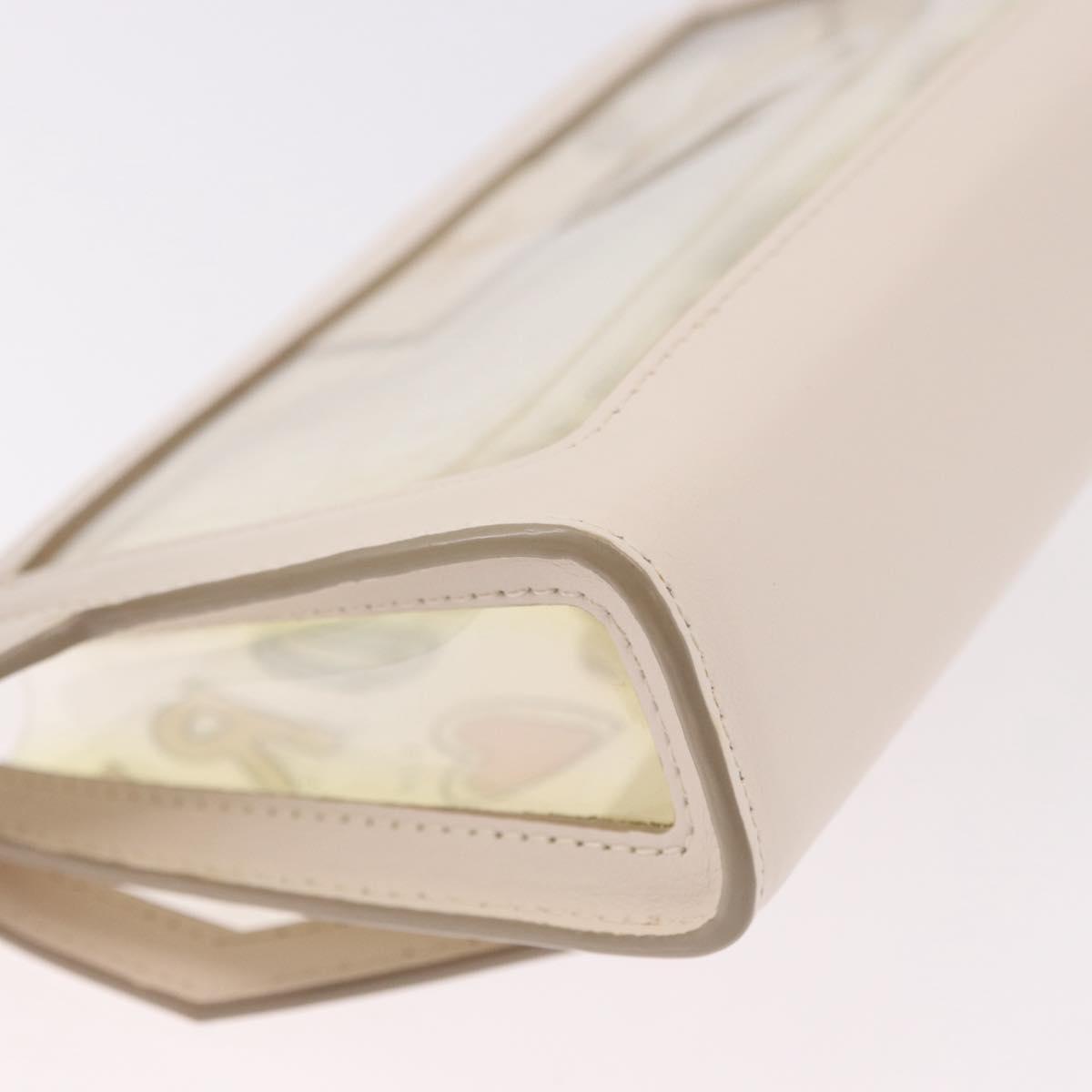 BALLY Waist Bag Vinyl Clear Gold Auth 191554A