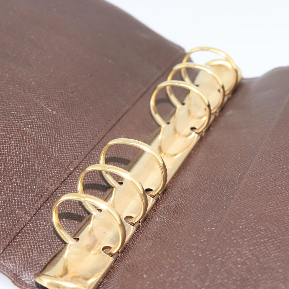 LOUIS VUITTON Damier Ebene Agenda MM Day Planner Cover R20240 LV Auth 191555