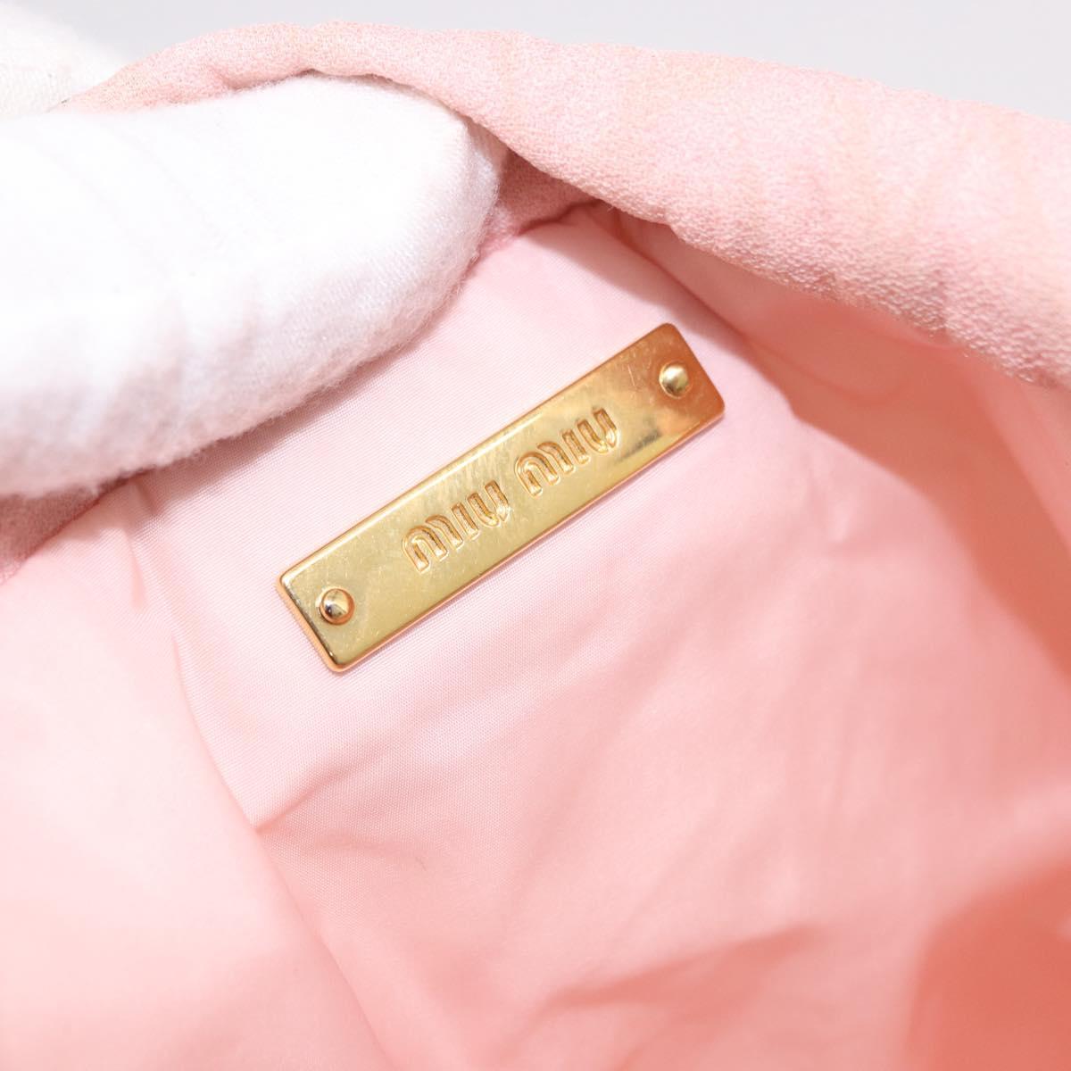 Miu Miu Pouch Cotton Pink Auth 191556