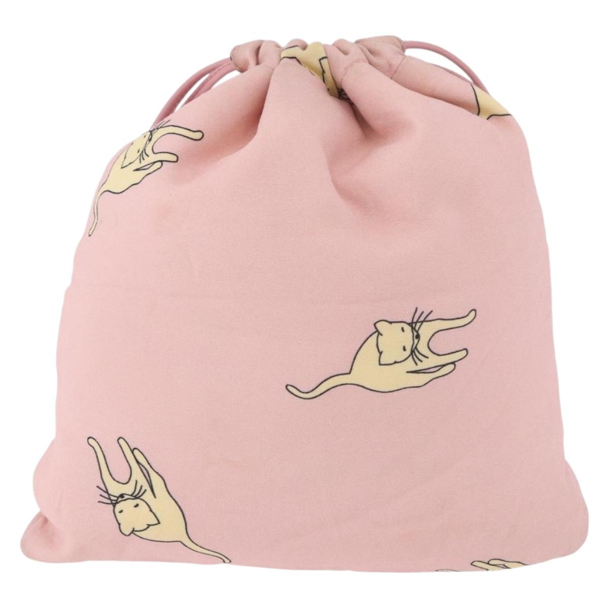 Miu Miu Pouch Cotton Pink Auth 191556