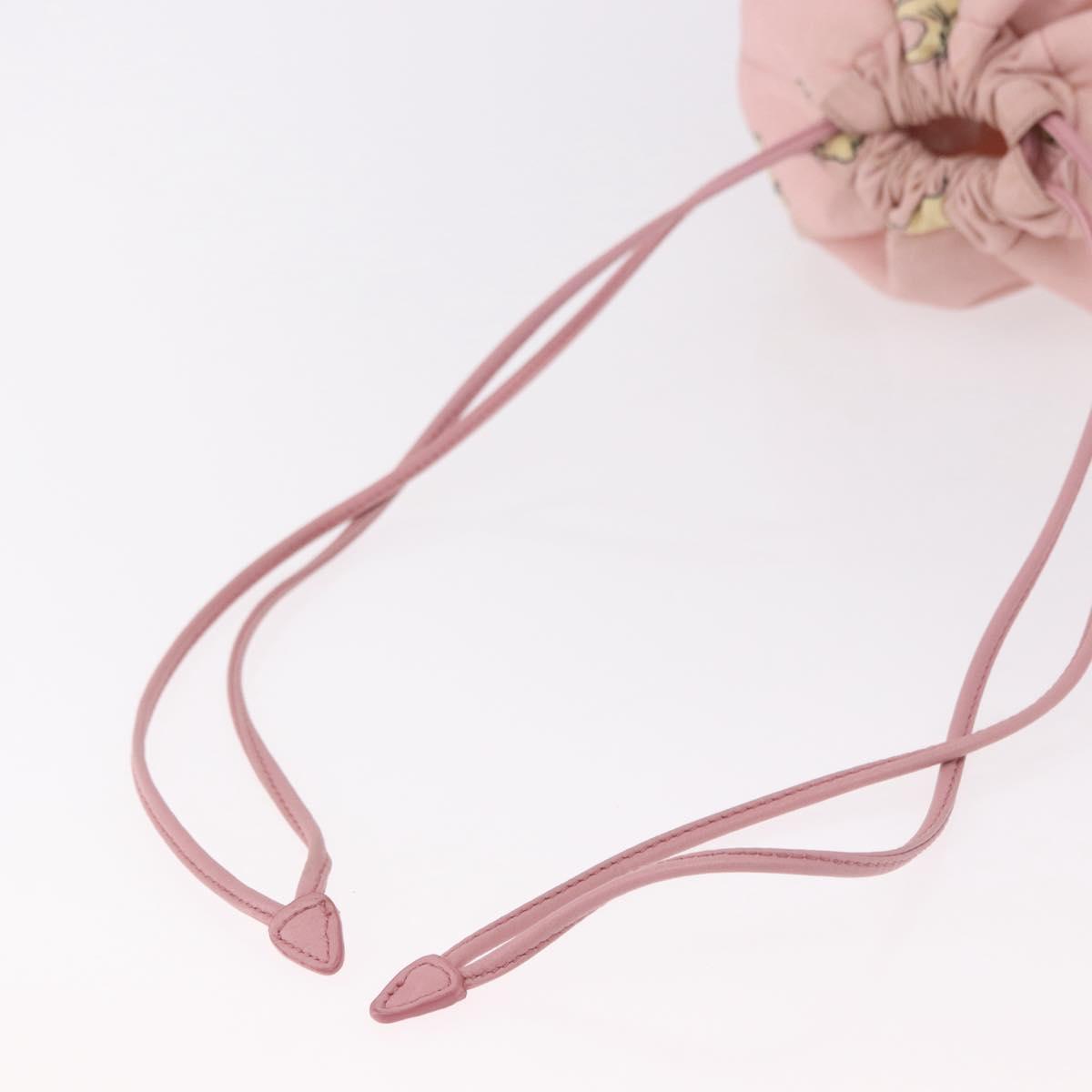 Miu Miu Pouch Cotton Pink Auth 191556