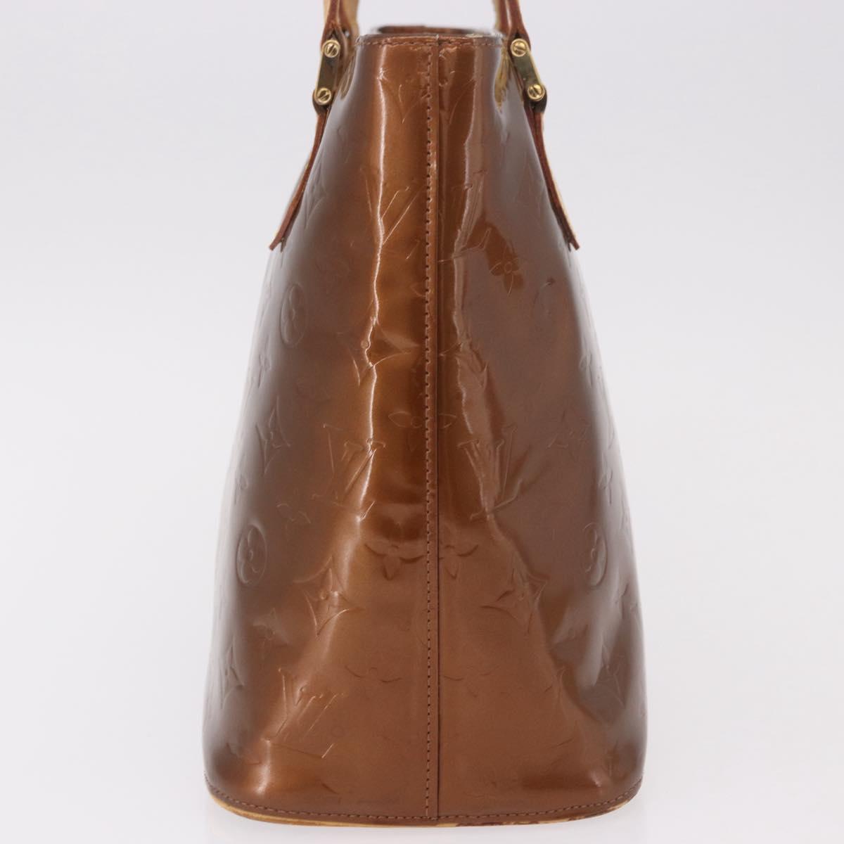 LOUIS VUITTON Monogram Vernis Houston Hand Bag Bronze M91122 LV Auth 191558