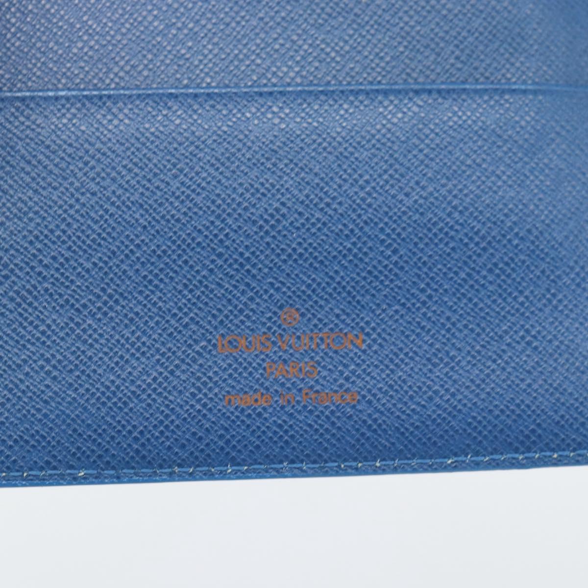 LOUIS VUITTON Epi Agenda MM Day Planner Cover Blue R20055 LV Auth 191561