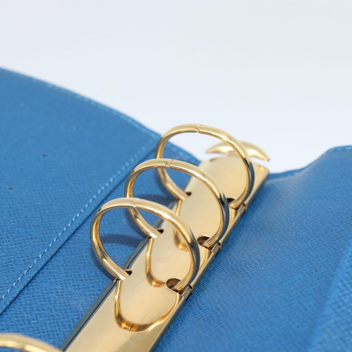 LOUIS VUITTON Epi Agenda MM Day Planner Cover Blue R20055 LV Auth 191561