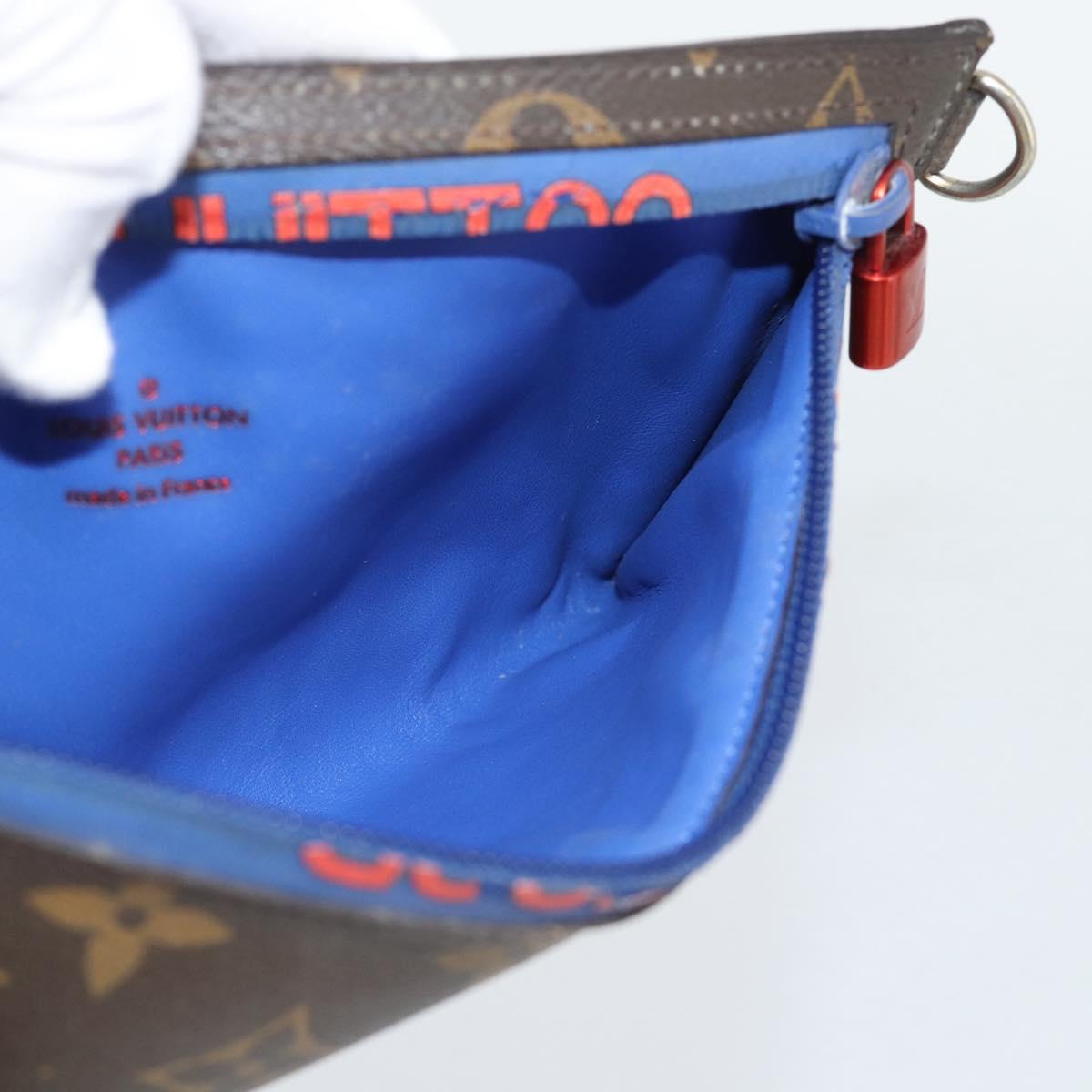 LOUIS VUITTON Monogram Ribbon Pouch M63045 LV Auth 191562