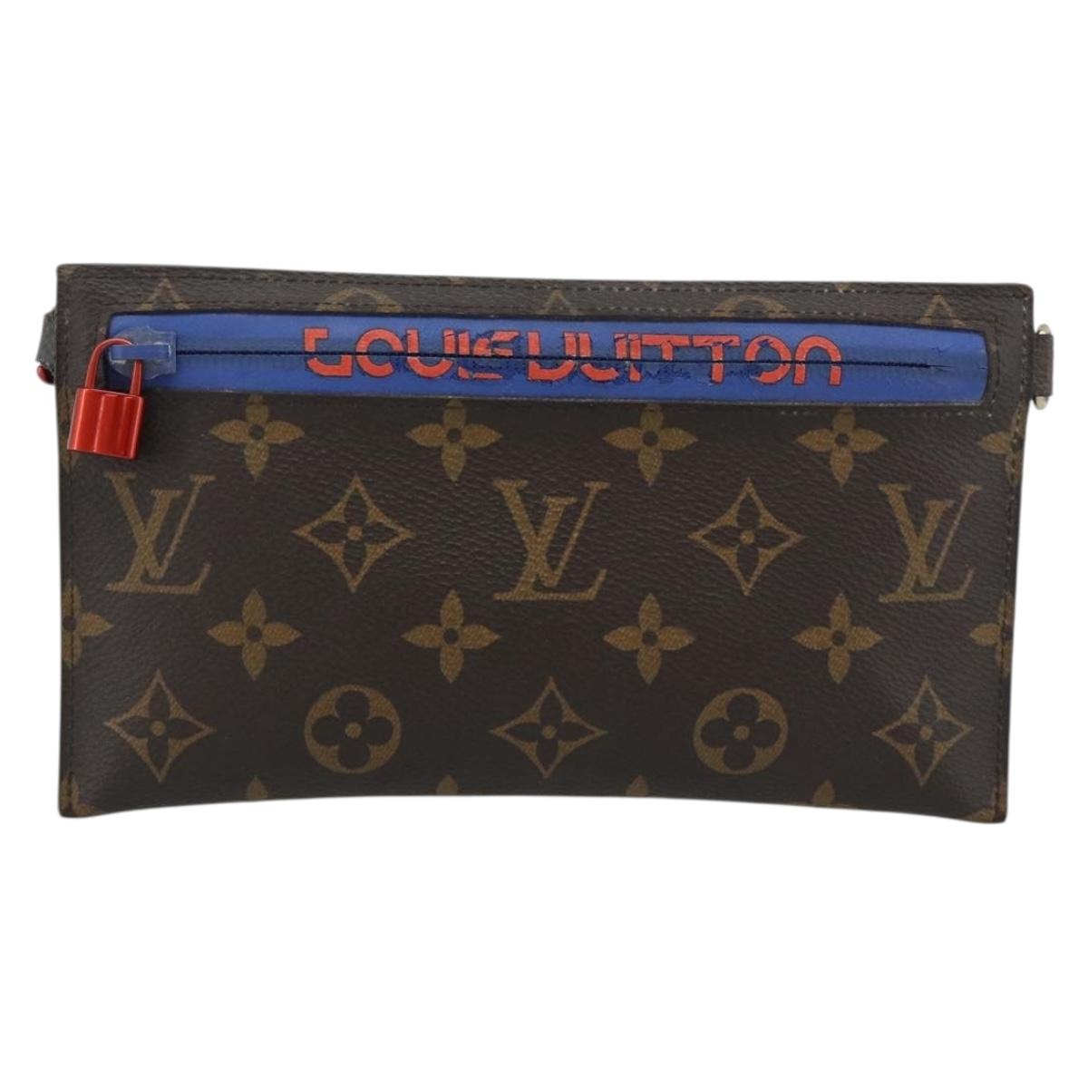 LOUIS VUITTON Monogram Ribbon Pouch M63045 LV Auth 191562