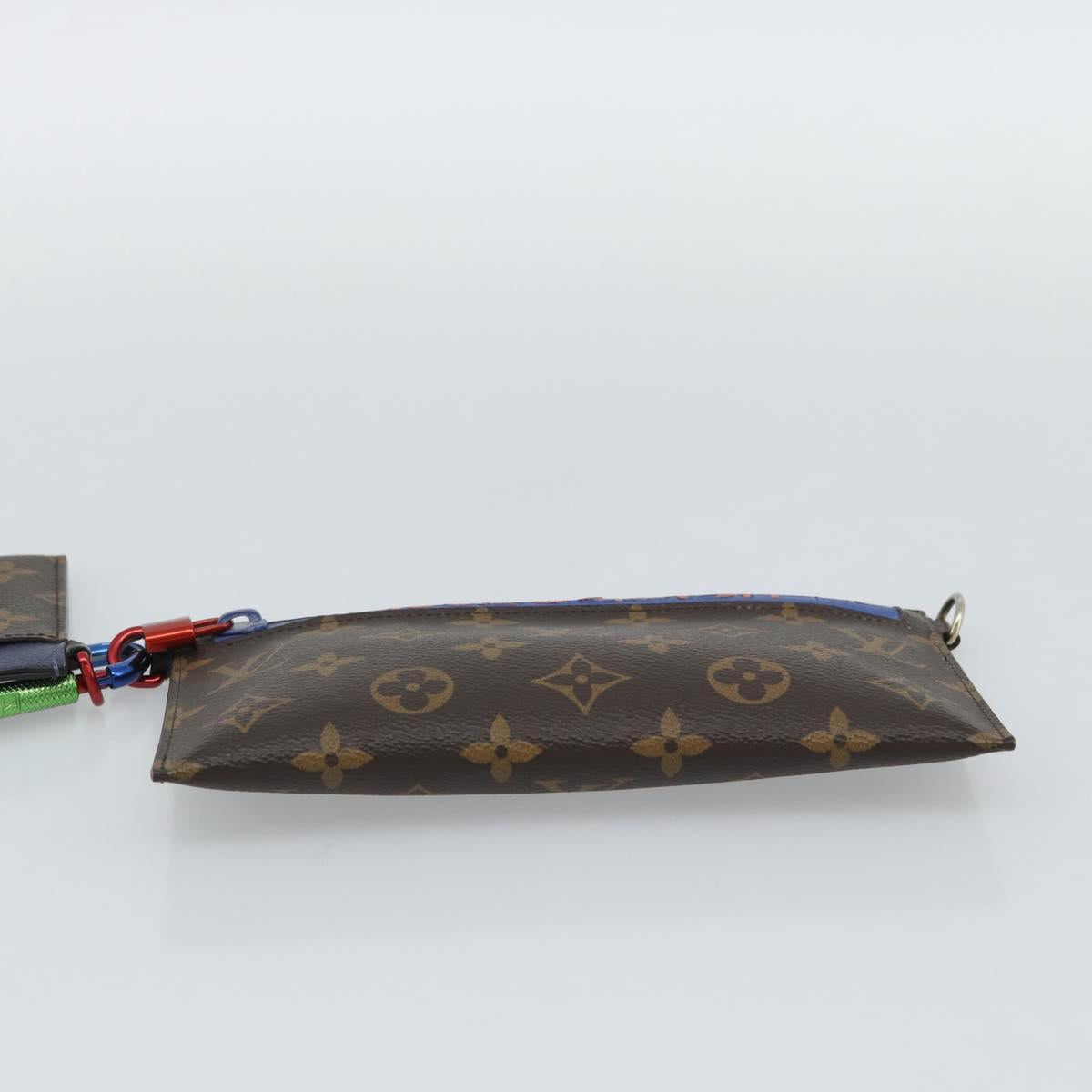 LOUIS VUITTON Monogram Ribbon Pouch M63045 LV Auth 191562