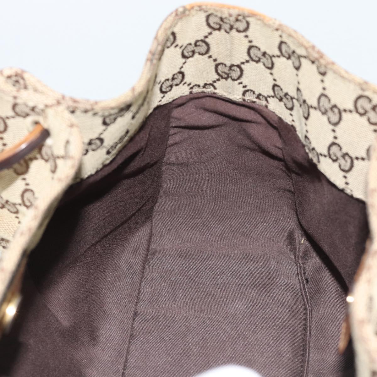 GUCCI GG Canvas Tote Bag Beige 94898 Auth 191570
