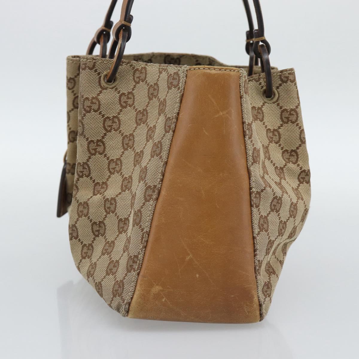GUCCI GG Canvas Tote Bag Beige 94898 Auth 191570