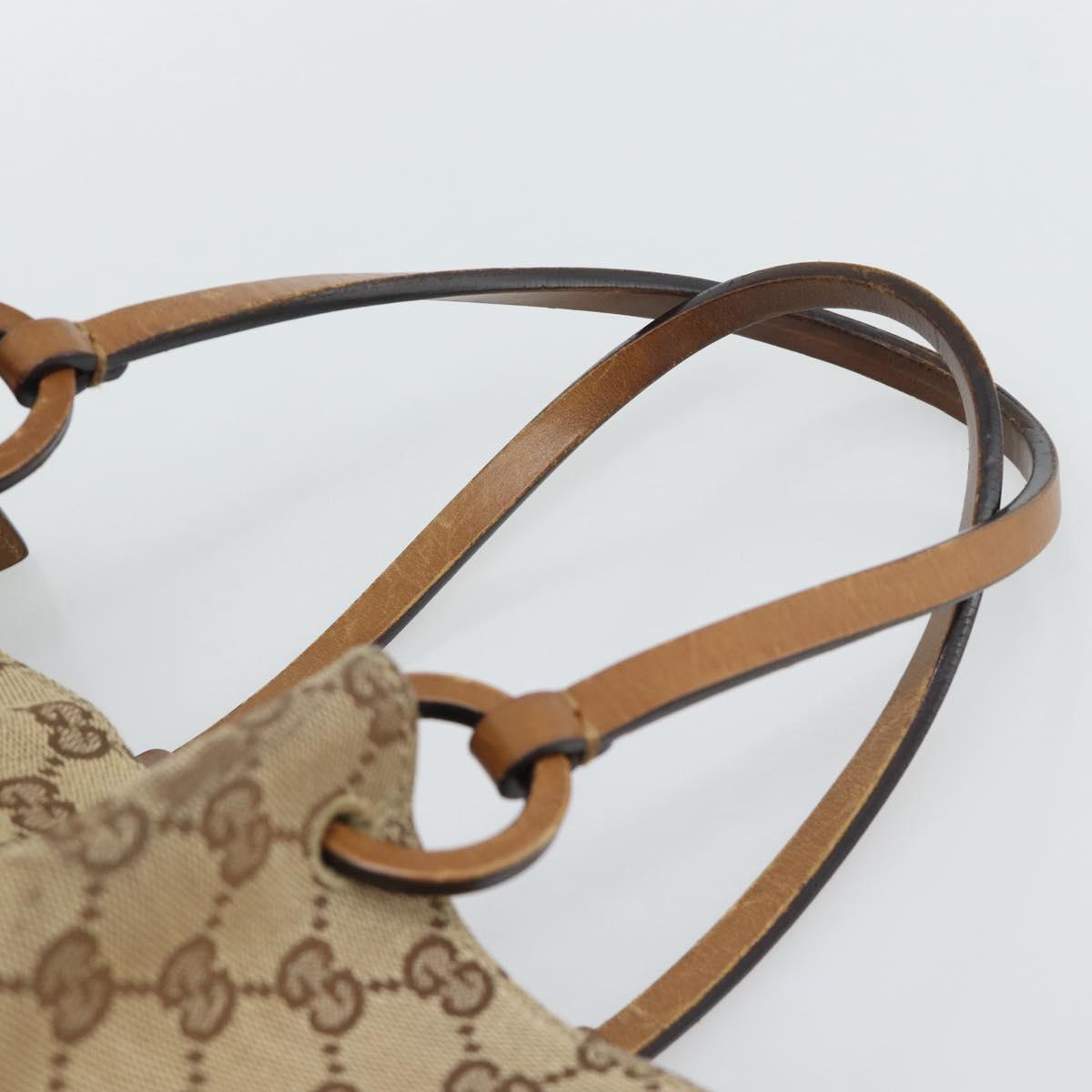 GUCCI GG Canvas Tote Bag Beige 94898 Auth 191570