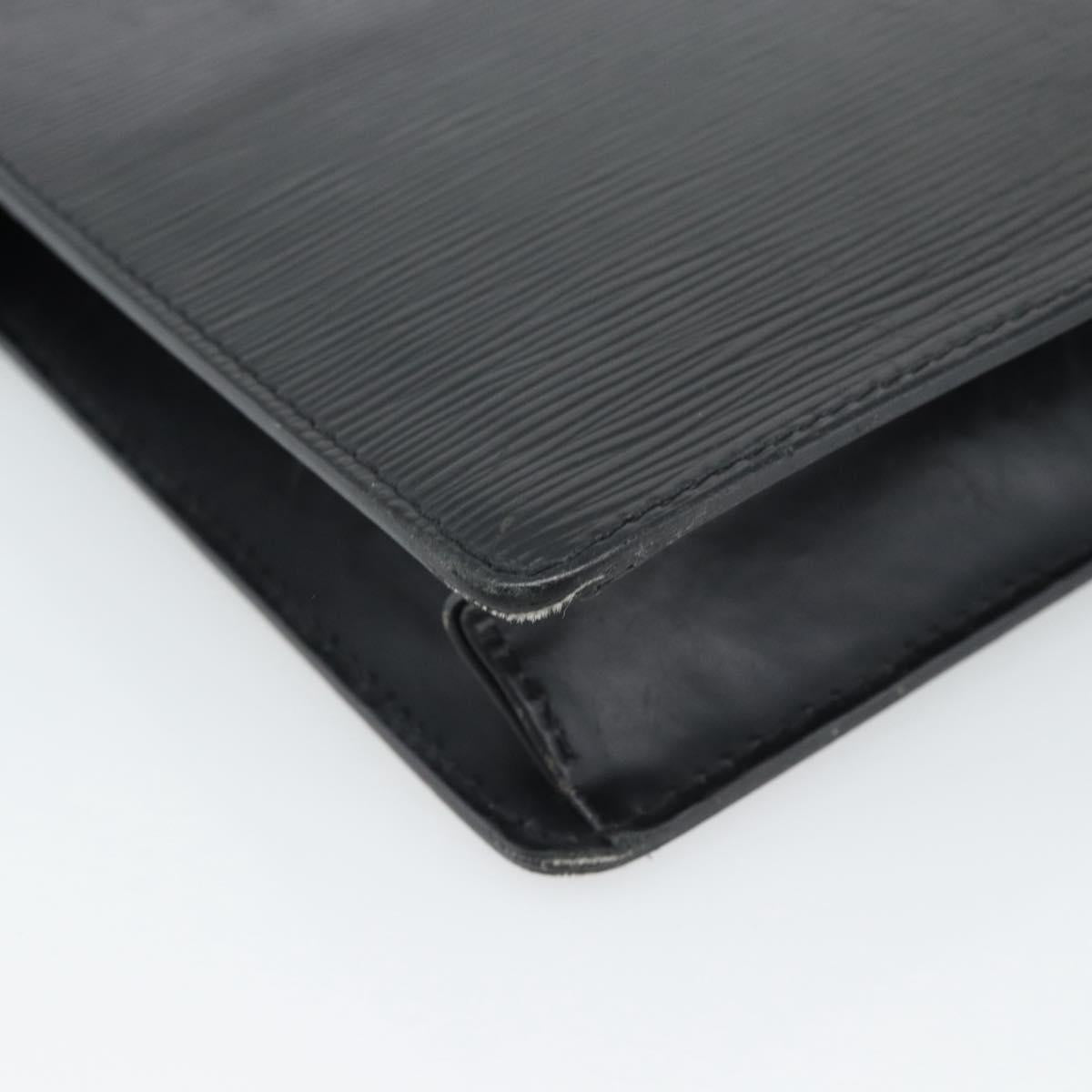 LOUIS VUITTON Epi Pochette Homme Clutch Bag Black M52522 LV Auth 191593