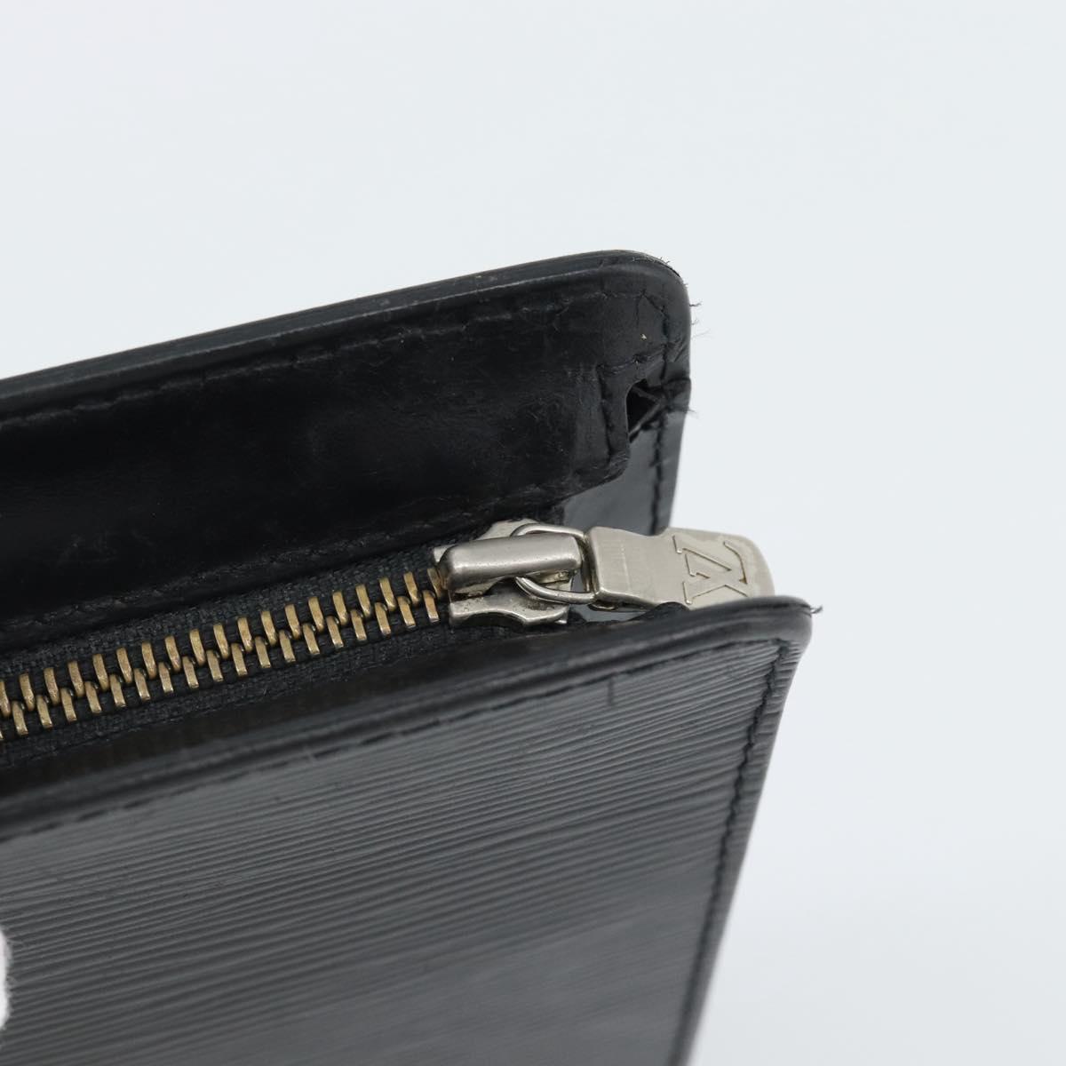 LOUIS VUITTON Epi Pochette Homme Clutch Bag Black M52522 LV Auth 191593