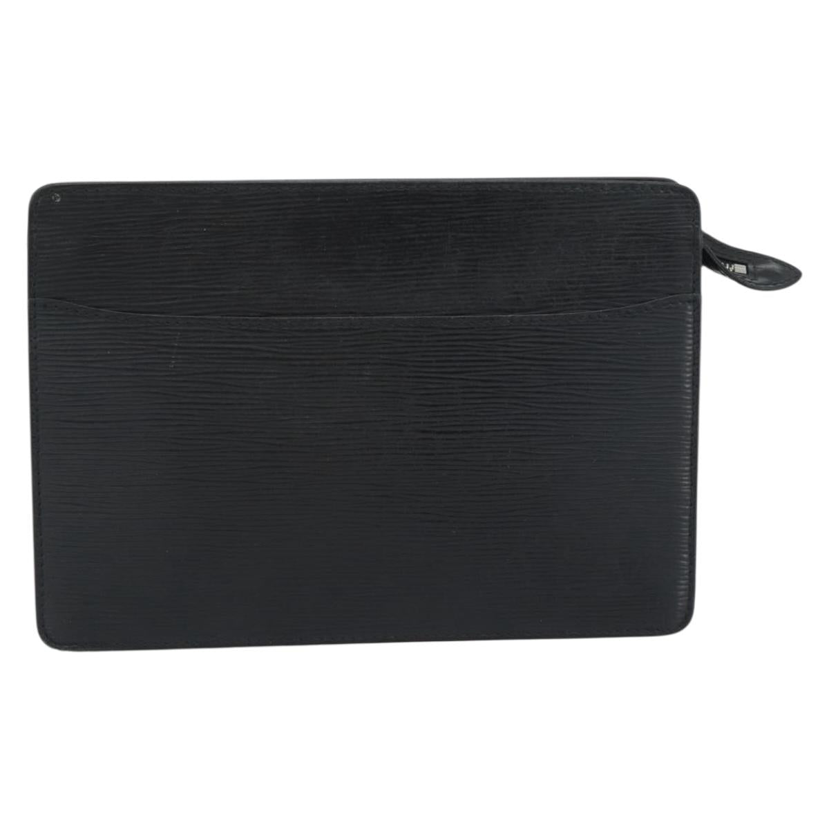 LOUIS VUITTON Epi Pochette Homme Clutch Bag Black M52522 LV Auth 191593
