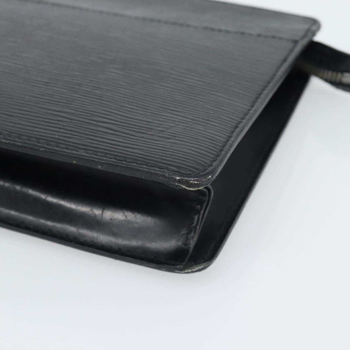 LOUIS VUITTON Epi Pochette Homme Clutch Bag Black M52522 LV Auth 191593
