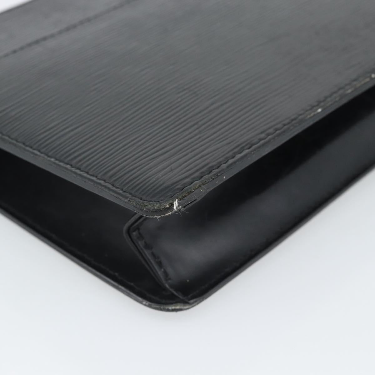 LOUIS VUITTON Epi Pochette Homme Clutch Bag Black M52522 LV Auth 191593