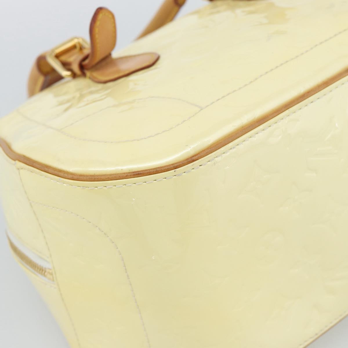 LOUIS VUITTON Monogram Vernis Summit Drive Hand Bag Perle M93514 LV Auth 191594A