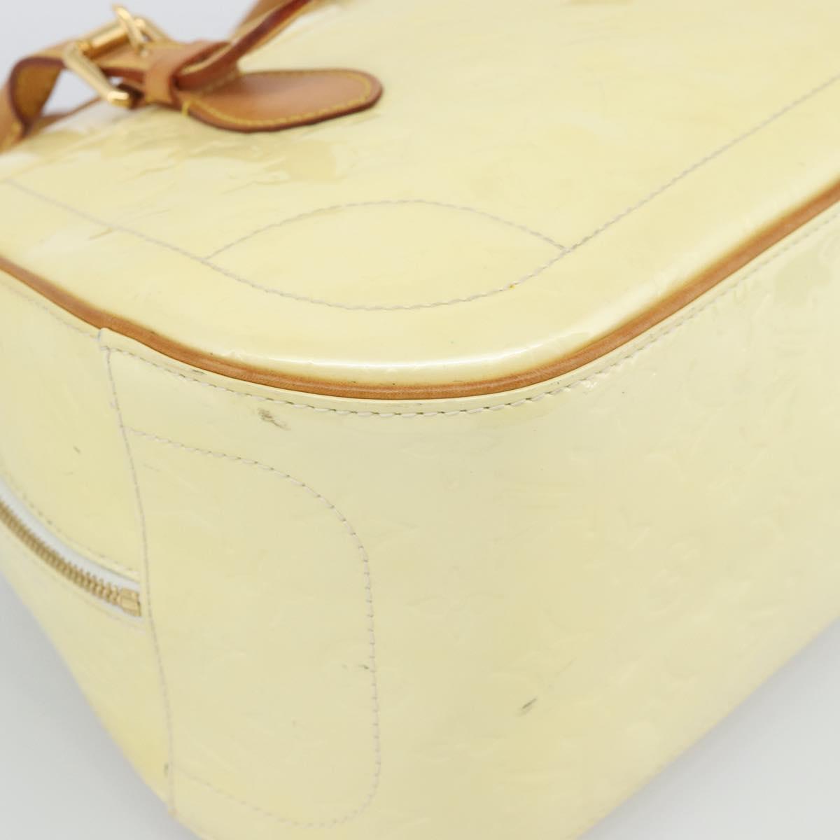 LOUIS VUITTON Monogram Vernis Summit Drive Hand Bag Perle M93514 LV Auth 191594A