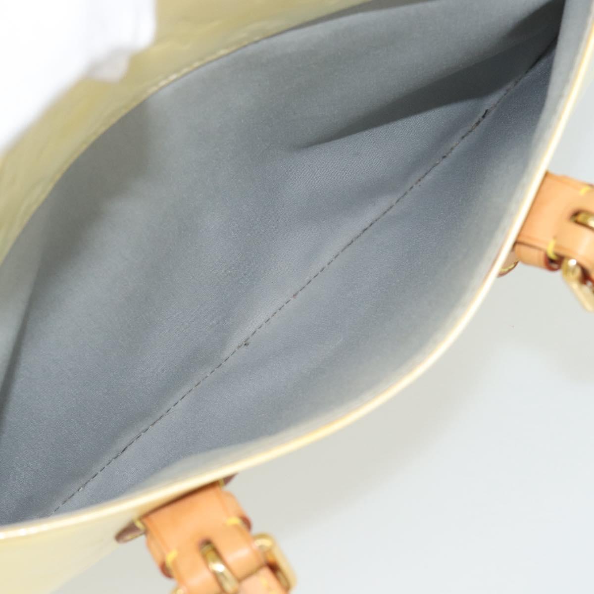 LOUIS VUITTON Monogram Vernis Summit Drive Hand Bag Perle M93514 LV Auth 191594A