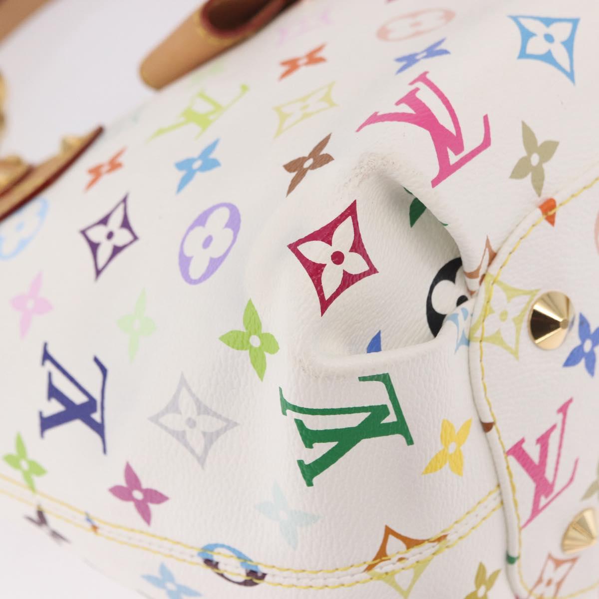 LOUIS VUITTON Monogram Multicolor Annie MM Tote Bag White M40307 LV Auth 191595V